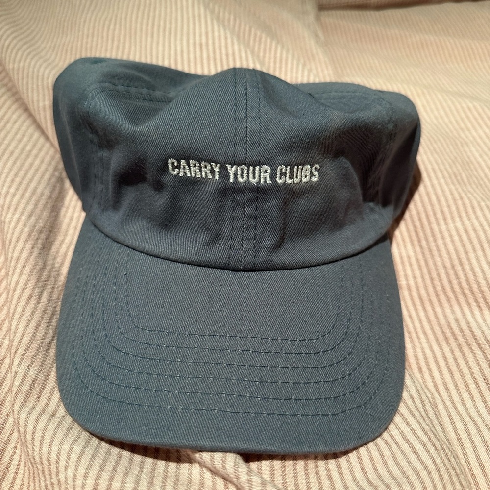 Imperial Slate Blue Cotton Dad Golf Hat (Burning Cart Society) - Worn 3-4 times